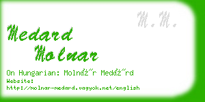 medard molnar business card